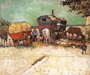 Vincent Van Gogh The Caravans oil on canvas